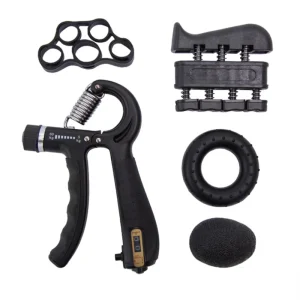 Adjustable Hand Exerciser and Finger Stretcher Counting Hand Grip Strengthener Exercise Set
