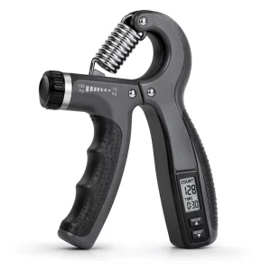 Adjustable Hand Grip Strengthener with Counter, 60-200kg Resistance, Gym and Rehabilitation