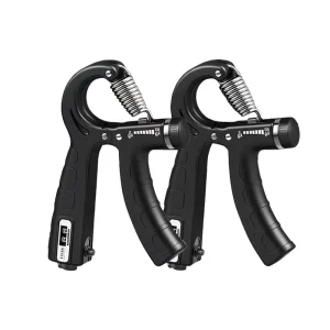 Adjustable Hand Grip Strengthener with Counter, R-Shape Finger Stretcher, Portable Arm Muscle Fitness Exerciser