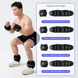 Adjustable Hard Ankle and Wrist Weight Set 2–8 lb for Arms and Legs