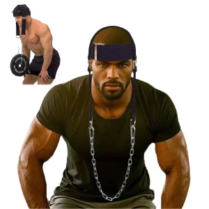 Adjustable Head and Neck Trainer Exercise Strap with Weight Resistance