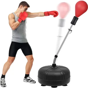 Adjustable Heavy Freestanding Boxing Speed Punching Bag for Adults and Kids Leather Sand-Filled