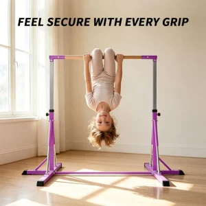 Adjustable-Height Indoor Outdoor Horizontal Bar for Multiple Age Groups