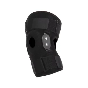 Adjustable Hinged Knee Support Brace with Metal Side Stabilizers for Sports Arthritis Protection