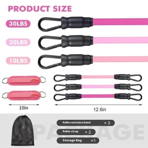 Adjustable Hip Leg Tension Rope Elastic Trainer Bands With Ankle Buckle Gantry for Home Gym Fitness Exercise