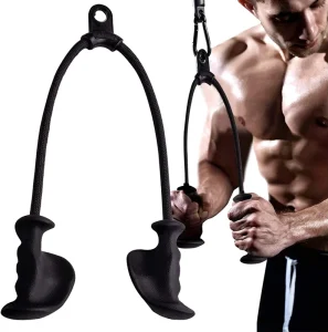 Adjustable Home Gym Tricep Rope Cable Attachment for Lat Pull and Strength Training