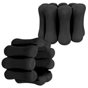 Adjustable Hook-and-Loop Silicone Pilates Wrist and Ankle Weights Set of 2 (1lb Each), Waterproof, for Yoga, Dance, and Running
