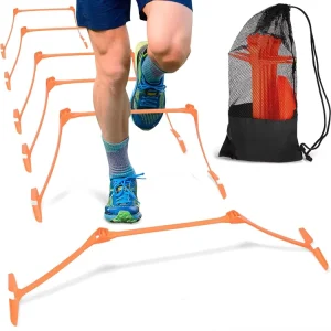 Adjustable Hurdles 6pc Agility Training Equipment for Soccer and Football