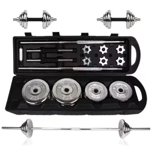 Adjustable Iron Dumbbell and Barbell Set