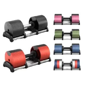 Adjustable Iron Dumbbells Customized Fashion Gym Home Fitness Free Weight 20-36kg Quick-Lock Smart Dumbbells