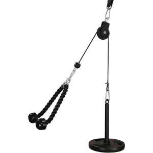 Adjustable Iron Pull-Down Lift Weight Pulley System Cable Machine Attachment for Triceps and Biceps