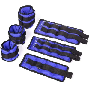 Adjustable Iron and Fabric Wrist and Ankle Weights for Running and Training