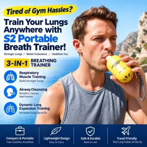 Adjustable Lung Capacity Breathing Trainer for Respiratory Muscle Exercise and Recovery