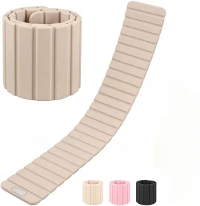 Adjustable Magnetic Silicone Dual-Color Weighted Pilates Bracelet 2LB Per Pair