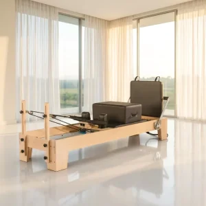Adjustable Maple Wooden Pilates Reformer for Yoga, Body and Home Fitness Factory Direct