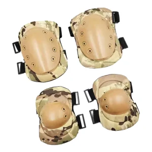 Adjustable Motorcycle Cycling Riding Field Camouflage Safety Protectors Knee Guard Tactical Elbow Pads