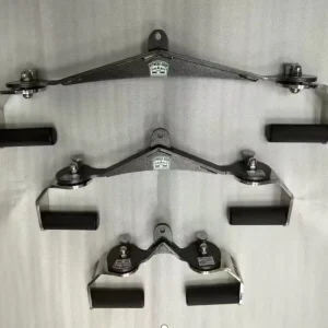 Adjustable Multi Angle Lat Pull Down Bar Set 360 Rotating Handle 3pcs for Strength Training Back Row Cable Machine Attachments