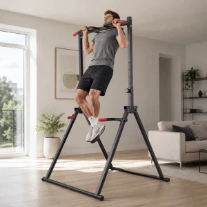 Adjustable Multi-Function Power Tower with Pull-Up and Dip Station for Home Gym