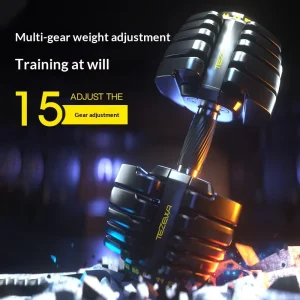 Adjustable Multi-Weight Dumbbell with Storage Base for Home Gym