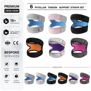 Adjustable Neoprene Breathable Patella Knee Strap 16mm Thickness for Running Basketball Mountaineering Sports