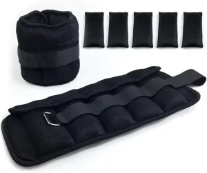 Adjustable Neoprene Fabric Iron Sand Padded Ankle and Wrist Weights