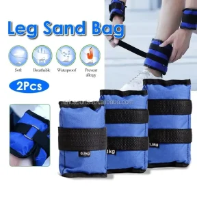 Adjustable Neoprene Sandbag Ankle Wrist Weights for Women and Men