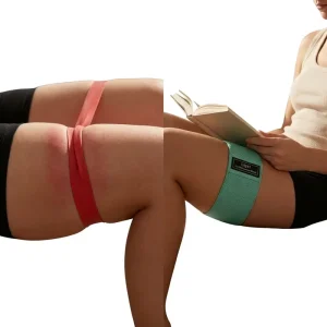 Adjustable Non-Slip Non-Pinch Knitted Polyester Fabric Loop Resistance Band for Glute Training