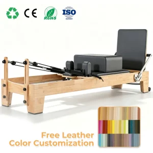 Adjustable Oak Pilates Reformer for Commercial Use