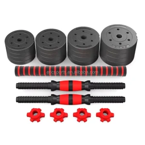 Adjustable PE Cement Dumbbell and Barbell 10 15 20 30 40 kg