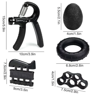 Adjustable PP Hand Gripper Five-Piece Finger Exercise Fitness Kit