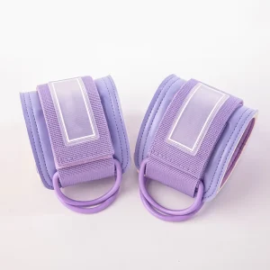 Adjustable Padded D-Ring Ankle Straps for Cable Machines