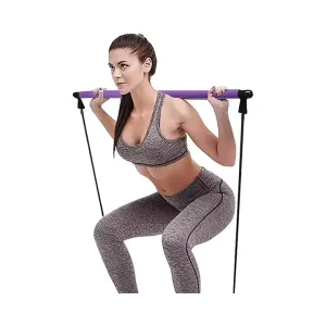 Adjustable Pilates Stick Set with Elastic Yoga Fitness Equipment
