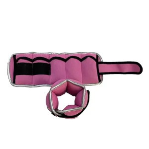 Adjustable Pink Neoprene Ankle Weights with Custom Logo Iron Material Training Workout Wrist and Leg Weights