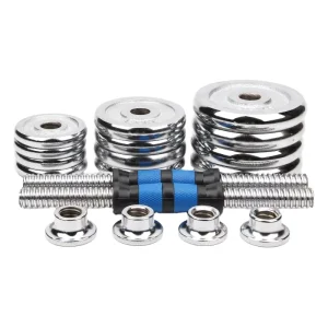 Adjustable Plating Dumbbells and Barbells 10-40kg Detachable Weight Set