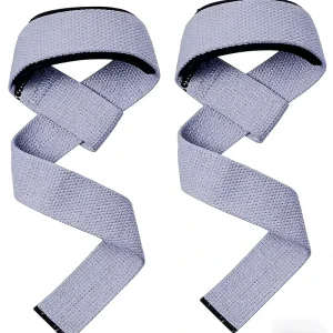 Adjustable Polyester Cotton Weightlifting Wrist Straps with Non-Slip Grip for Deadlifts