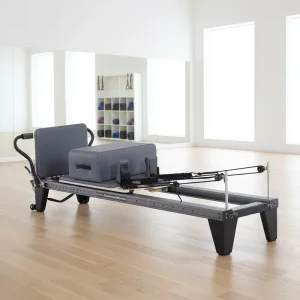 Adjustable Portable 2-in-1 Aluminum Pilates Cadillac Reformer with Half Tower and Wooden Box for Home or Studio Gym
