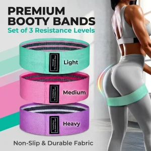 Adjustable Portable Loop Type Strips Set Hip Circle Resistance Bands Booty Fitness Workout Elastic Polyester Fabric