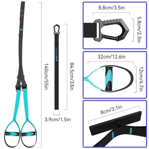 Adjustable Portable Multifunctional Suspension Strap for Flexibility, Balance, Aerobics and Yoga Training