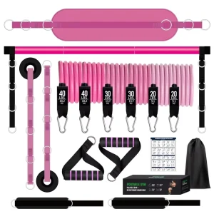Adjustable Resistance Bands with Handles for Strength Training, Pilates, and Home Gym