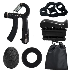 Adjustable Resistance Forearm Strengthener Forearm Exerciser and Massage Ball Hand Gripper Set for Hand Therapy
