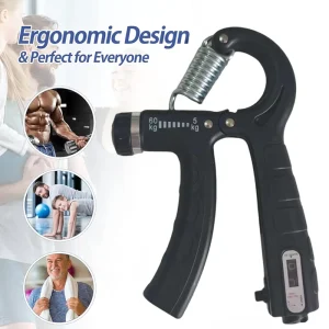 Adjustable Resistance Hand Grip Strengthener with Counter, 5-60 kg Hand Exerciser for Wrist and Forearm Training