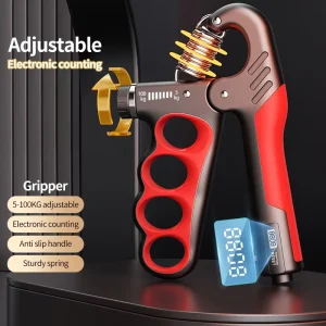 Adjustable Resistance Hand Gripper, 5-100 kg, Silicone, 100 Pieces