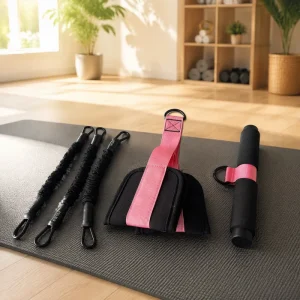 Adjustable Resistance Loop Bands with Foot Pedal for Full Body Training