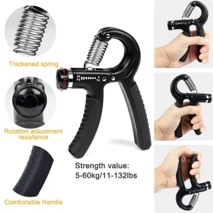 Adjustable Resistance PP Material Anti-Slip Hand Grip Strengthener Portable Hand Gripper Finger Exerciser Forearm
