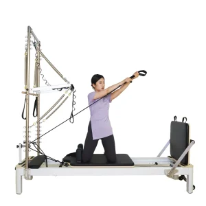 Adjustable Resistance Pilates Reformer MJD W41 Aluminum Half Tower Machine for Core Posture Training