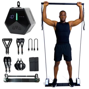 Adjustable Resistance Pulley Portable Compact Home Gym Set for Men and Women Fitness