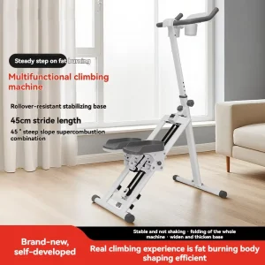 Adjustable-Resistance Stepper Machine for Low-Impact Cardio and Climbing Exercise