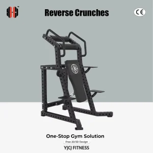 Adjustable Reverse Crunch Exercise Machine with Abdominal Workout Bench and Mounted Handles