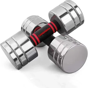 Adjustable Round Head Dumbbell Fitness Weight Lifting Chromed Steel Dumbbell Set