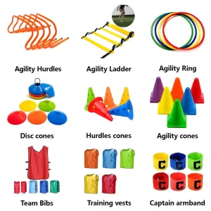 Adjustable-Rung Soccer and Football Speed Agility Ladder